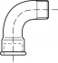DUCTILE IRON FITTING CURVED AT 90°, MF CONNECTION  - 1A