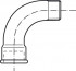 DUCTILE IRON FITTING, WITH A BIG CURVE AT 90°, MF CONNECTION - 1N