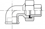 DUCTILE IRON FITTING AT 90°, FF CONNECTION  - 95N