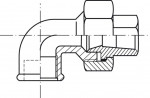 DUCTILE IRON FITTING AT 90°, FF CONNECTION  - 96N