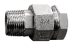 STAINLESS STEEL 3 PIECE FITTING, 1000 PSI, MALE / FEMALE BSP THREADED ENDS - 2066