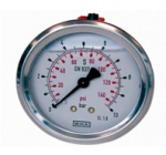 Pressure Gauge Stainless Steel Case Liquid Filled of 50 Back Connection - 1623