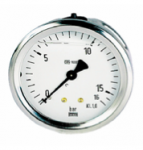 Pressure Gauge Stainless Steel Case Liquid Filled Dia. 50 Back Connection - 1622