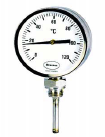 VERTICAL BIMETALLIC THERMOMETER WITH SCREEN 1/2