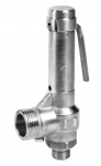 STAINLESS STEEL SAFETY VALVE ANGLE PATTERN WITH LEVER FOR STEAM - REF 2863