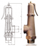BRONZE SPRINGLOADED SAFETY VALVE HEATING APPLICATION WITH LEVER PN40 - REF 379