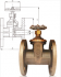 DOUBLE WEDGE BRONZE GATE VALVE SCREWED BONNET FLANGED ENDS PN20 - 91