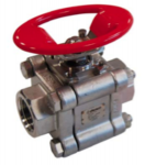 3 PARTS BODY STAINLESS STELL 316 BALL VALVE FIRE SAFE THREADED ENDS BSP ISO Base Plate High Temp - REF 703